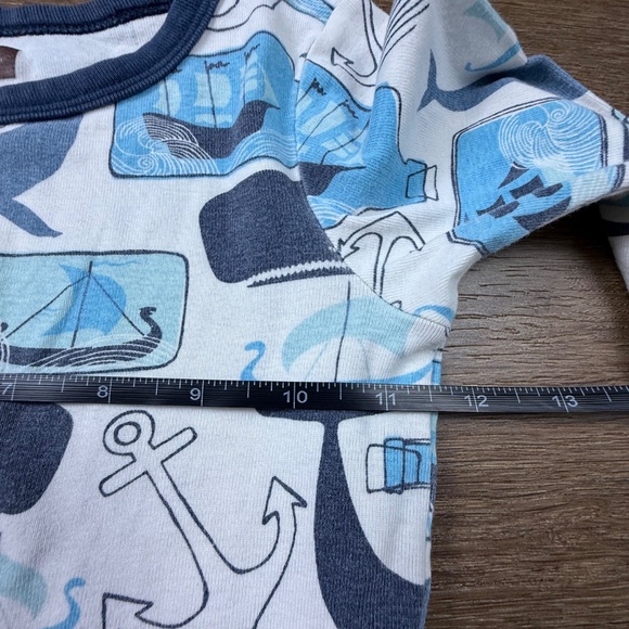 Tea Collection Nautical Theme Pajama Set Size 6 100% Cotton Fall Boys Sleep - Picture 6 of 16